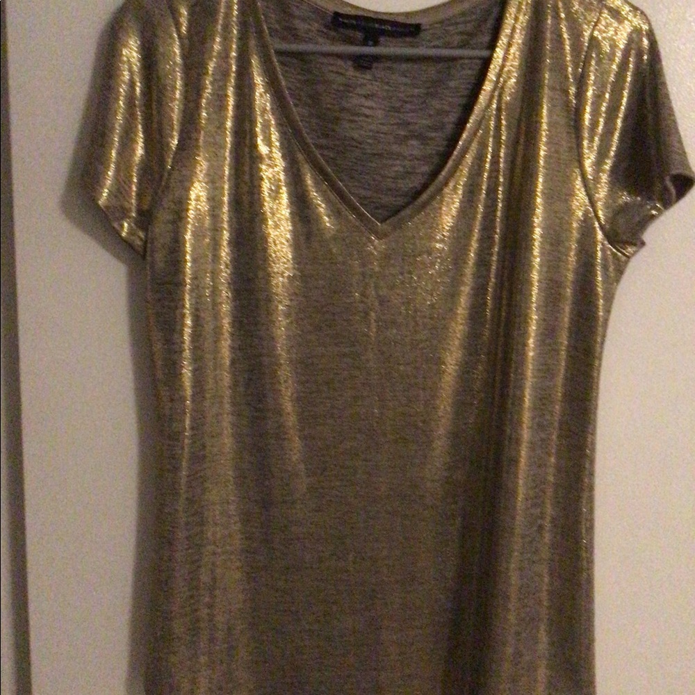 GOLD WHBM top!  New Years or Vegas!